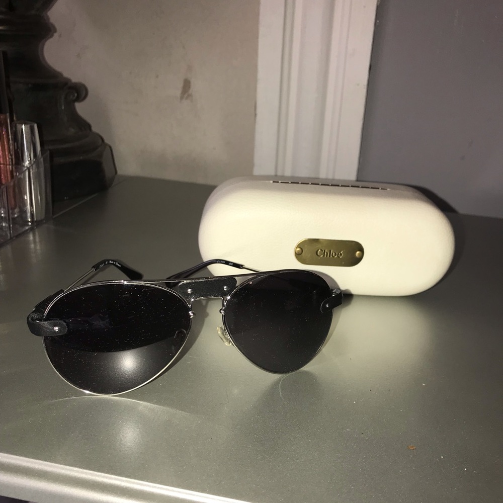 Chloe 2104 Tamaris Aviator Black Sunglasses